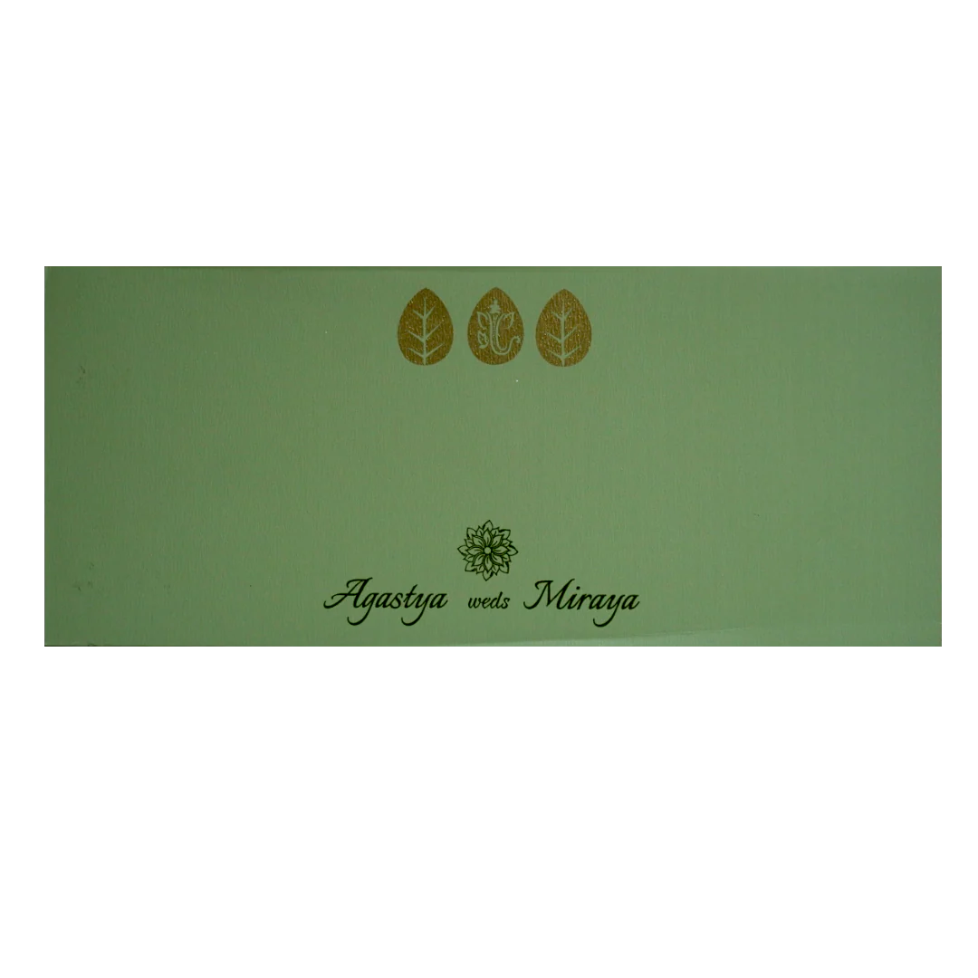 Pista Green Ganesha Wedding Card-KRC30352 - Image 4