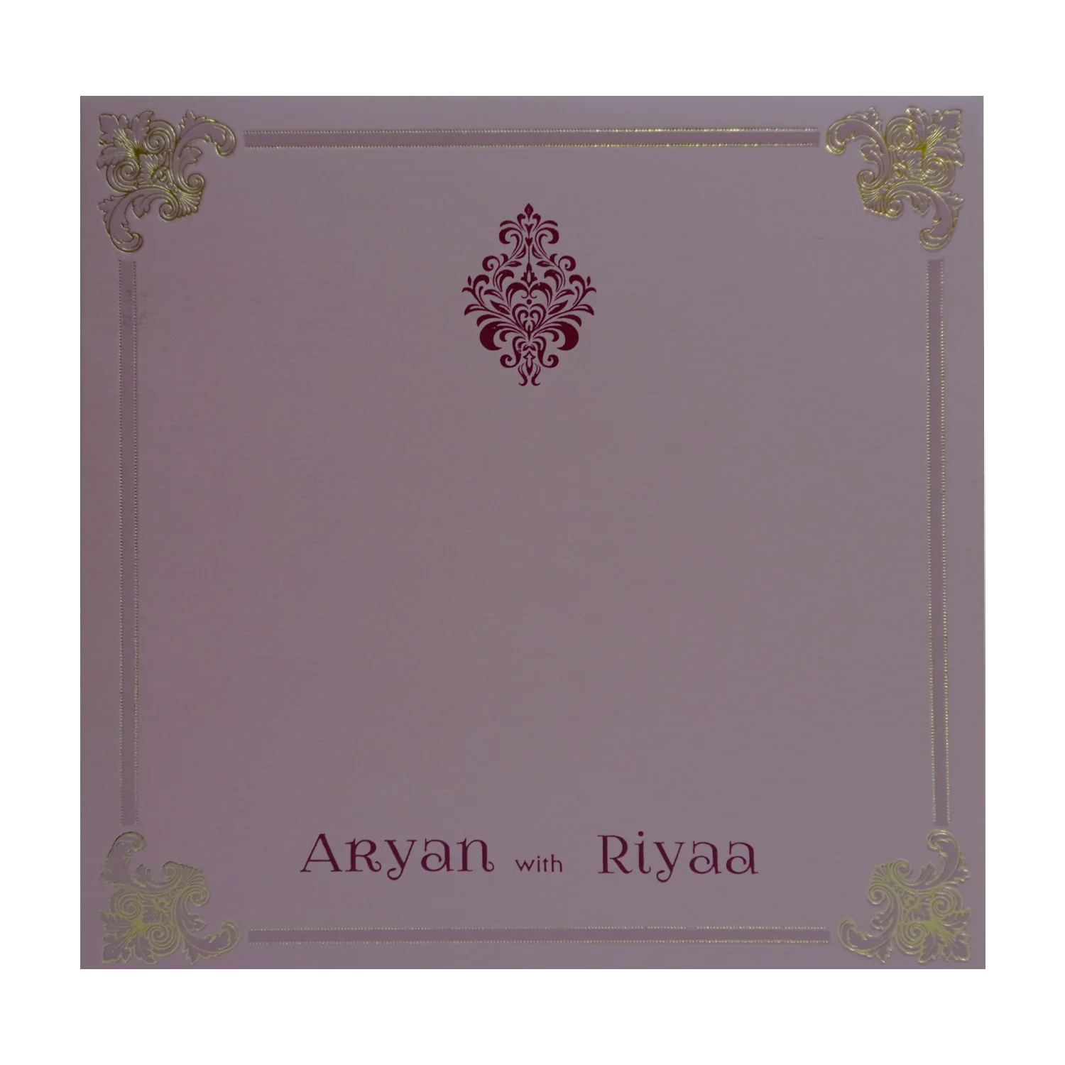 Plum Pink Floral Single Card-KRCS7382 - Image 3