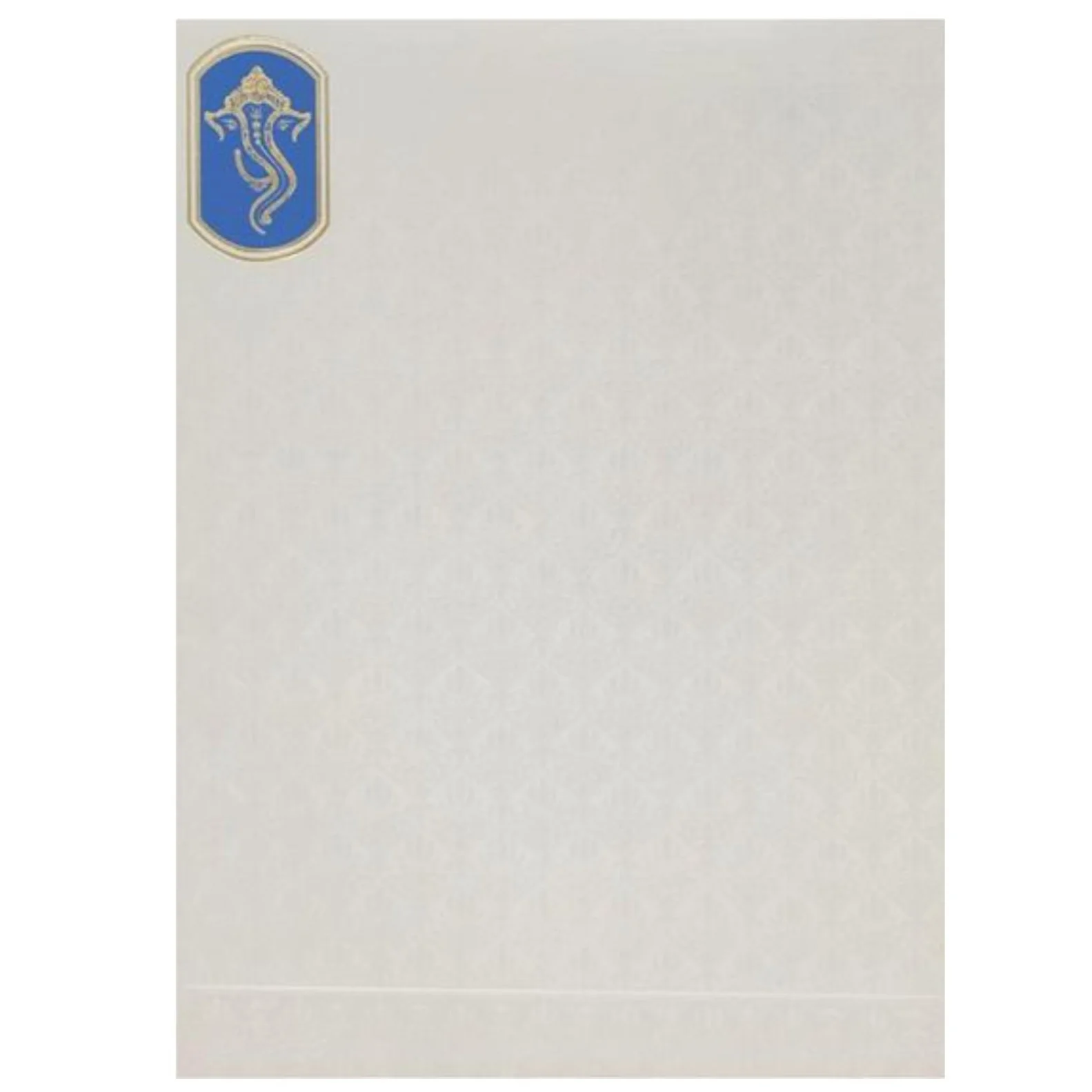Pristine White Shading With Gold Foiling Ganesha Wedding Card - KNK4083 - Image 4