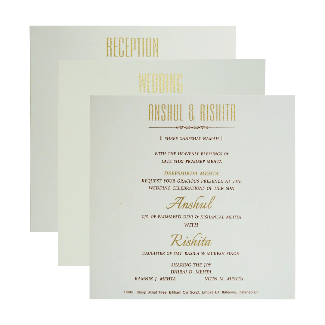 Pure White Floral Wedding Card-KRC30780 - Image 5