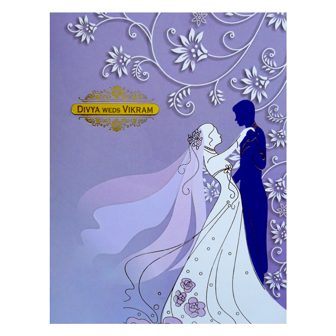 Purple Couple Classic Invitation Card-KNKC4065 - Image 3