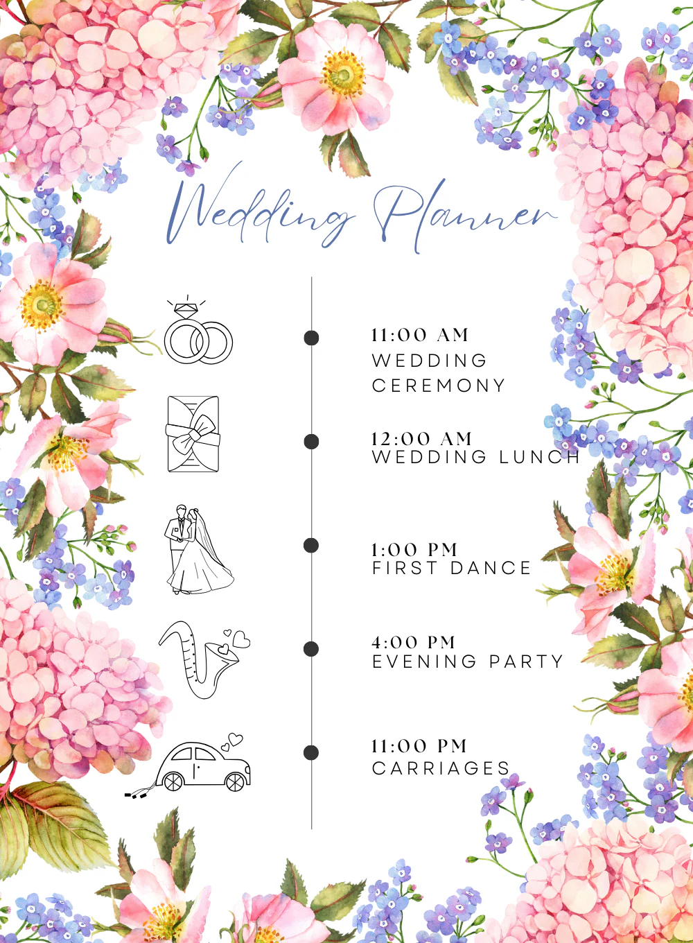 Purple Floral Wedding Itinerary-AAWII020