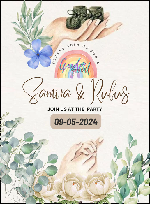 Rainbow Floral Gender Reveal-AAGRI008 - Image 2