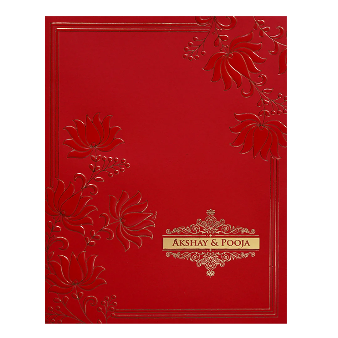 Red Floral Marriage Card-KPR09410 - Image 3