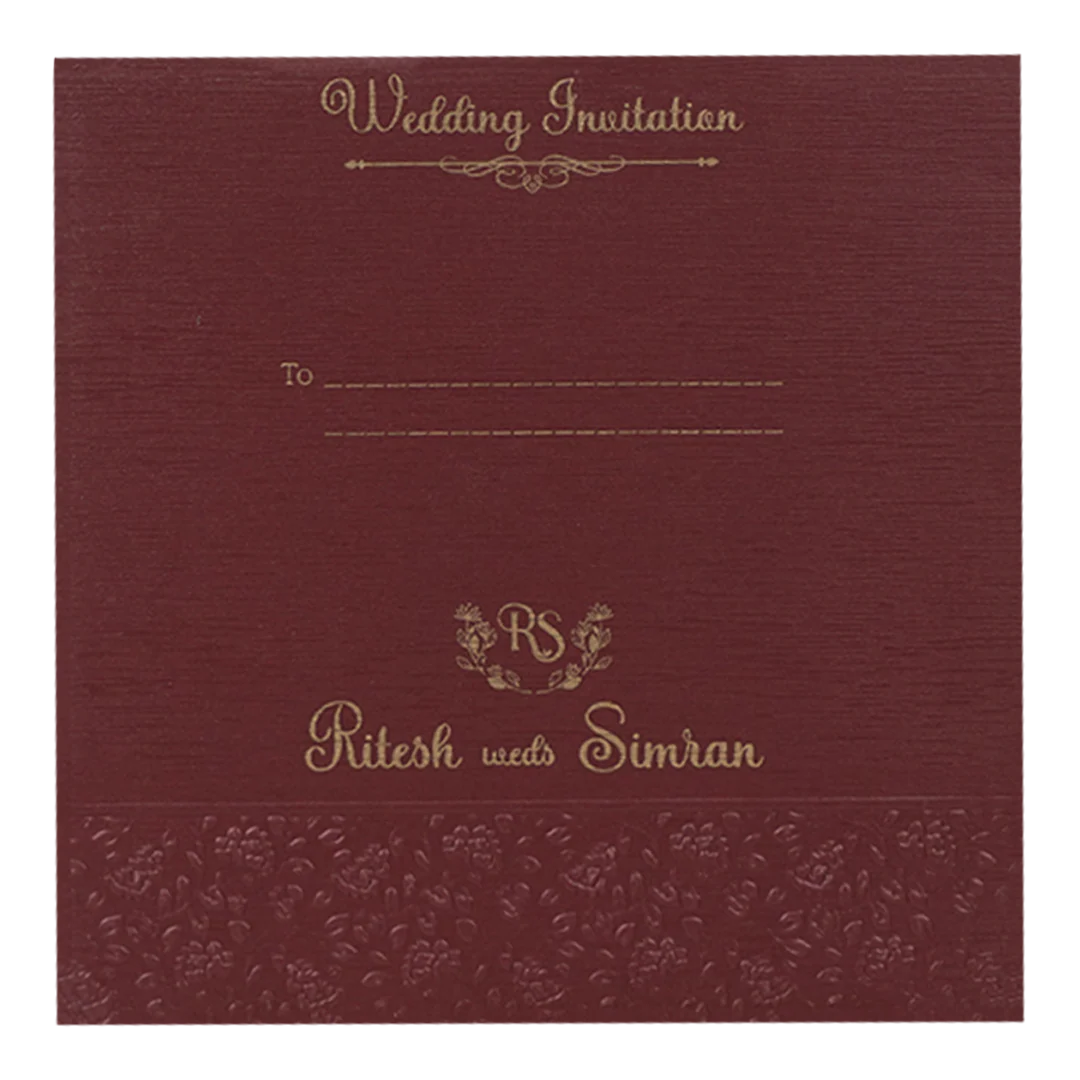 Red Floral Wedding Card-KSI65010 - Image 4