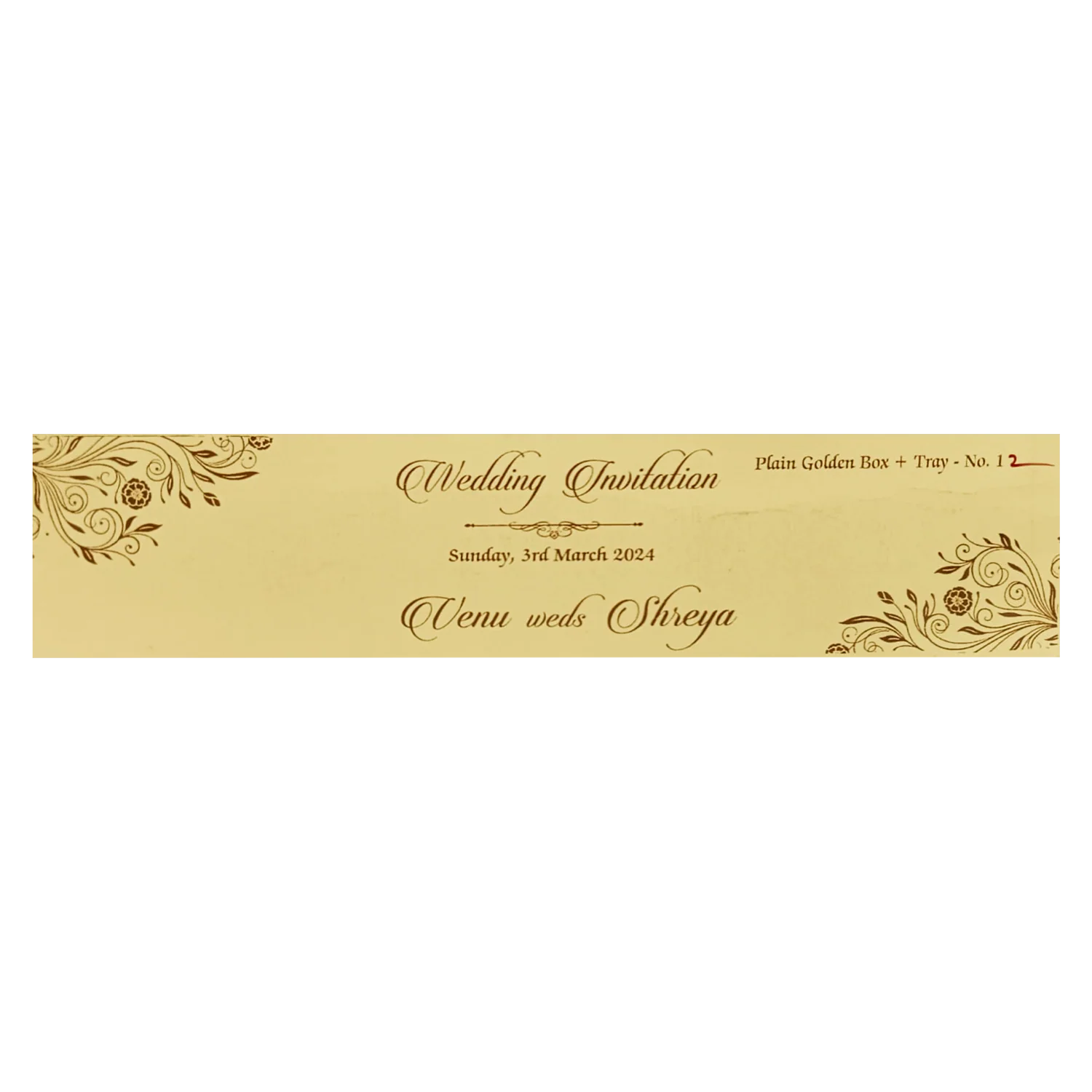 Red Scroll Wedding Card-KJTS0053 - Image 4