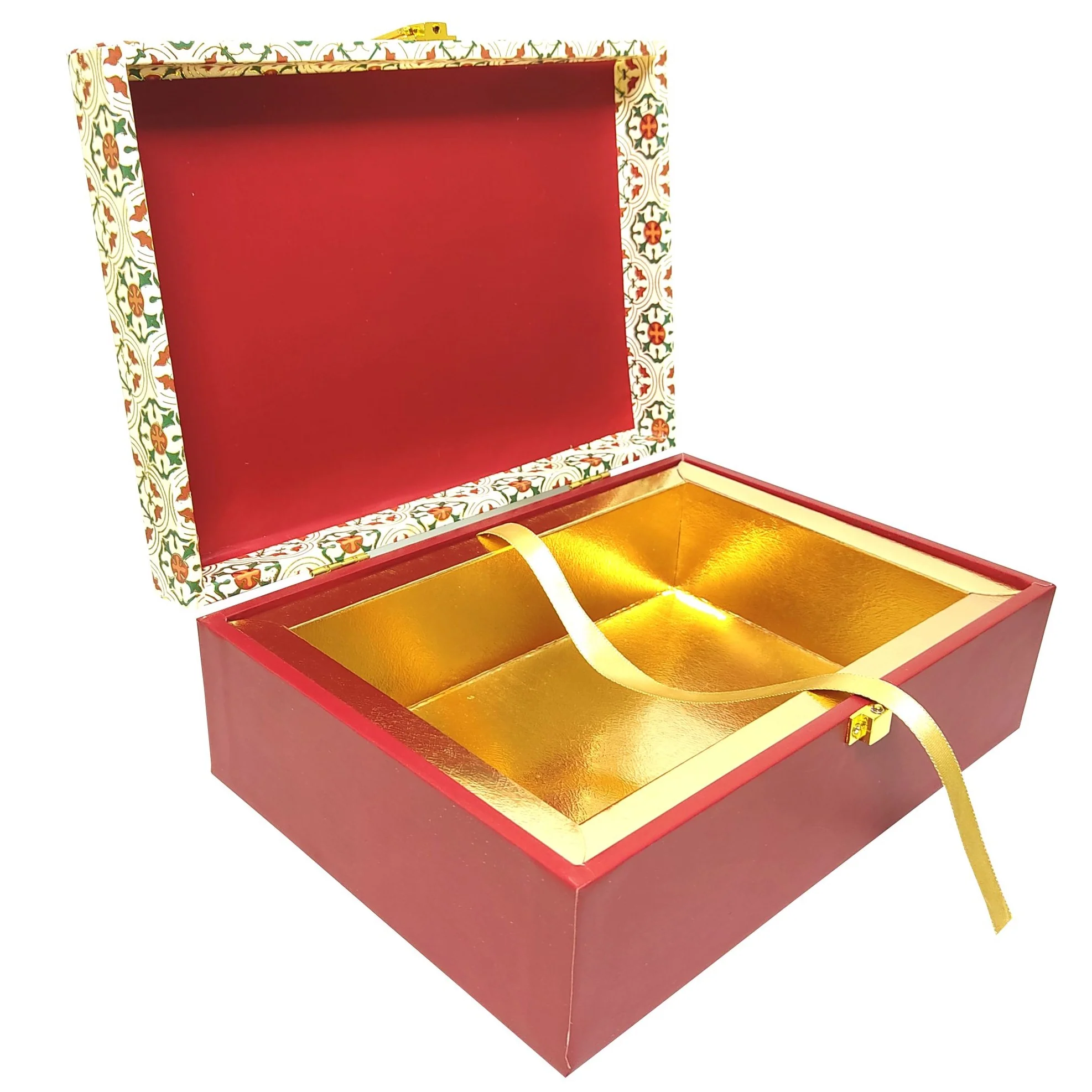Red Floral Modern Box Invitation-KBX0305 - Image 3