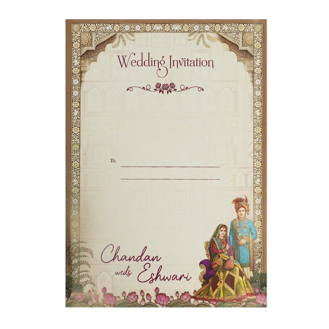 Regal Palace Royal Couple Wedding Card-KSH72990 - Image 4