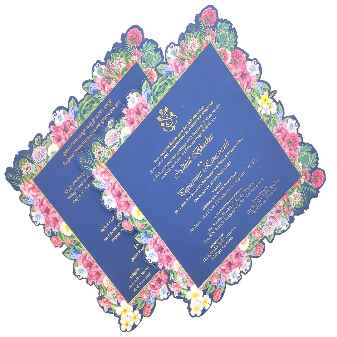 Royal Blue Premium Acrylic Box Invitation - KNKUP049 - Image 5