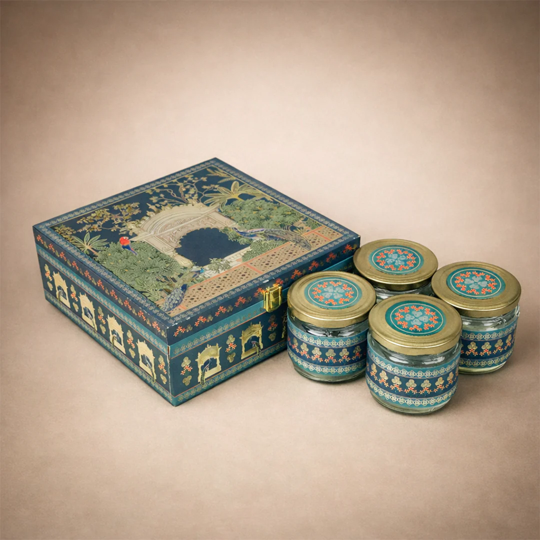 Royal Blue Peacock Luxury Sweet Jar Box-KBX10104 - Image 3