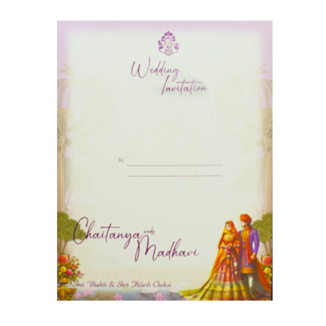 Royal Bride Groom Padded Wedding Card-KSH72330 - Image 4