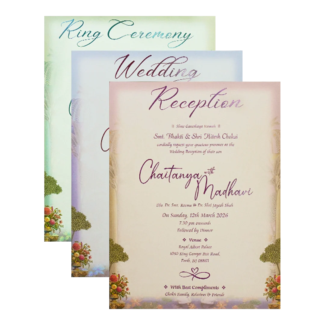 Royal Bride Groom Padded Wedding Card-KSH72330 - Image 5