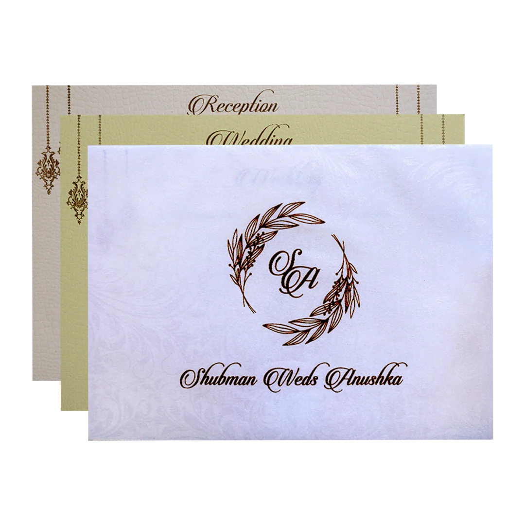 Royal Lavender Padded Embossed Gold Door Style Wedding Invitation Card-KRB09660 - Image 5