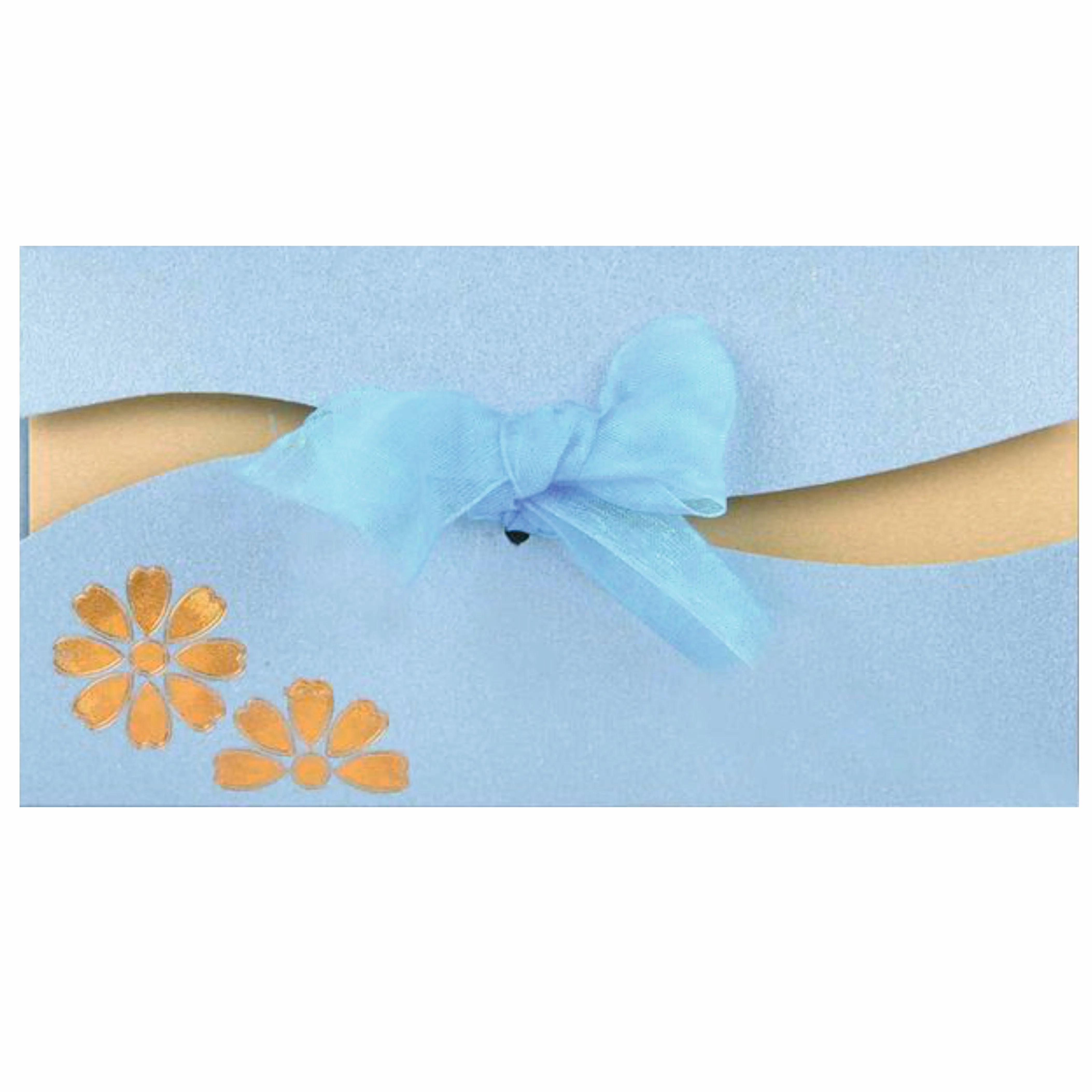 Royal Light Blue Colour Wedding Card - KNK30420 - Image 3