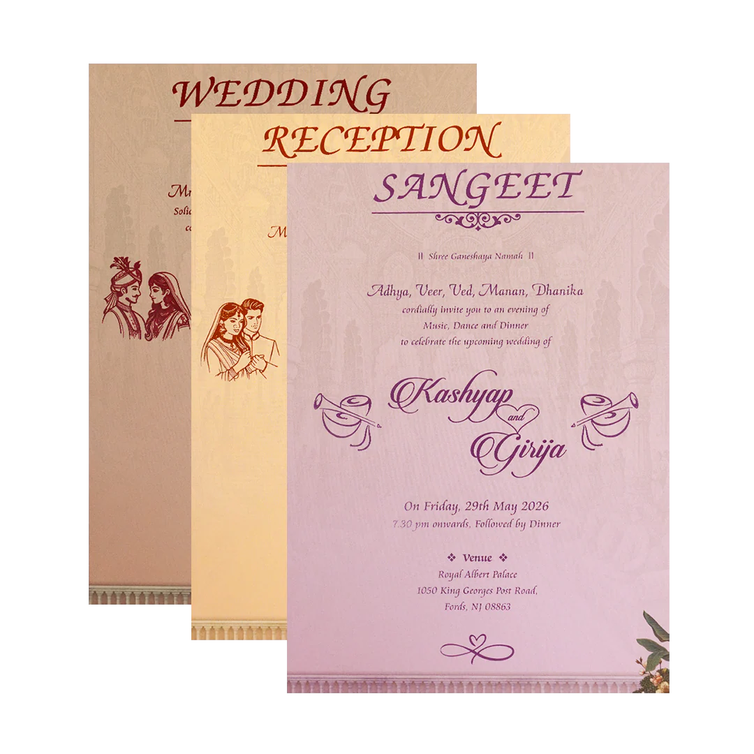 Royal Palace Ganesha Padded Wedding Card-KSH72250 - Image 5