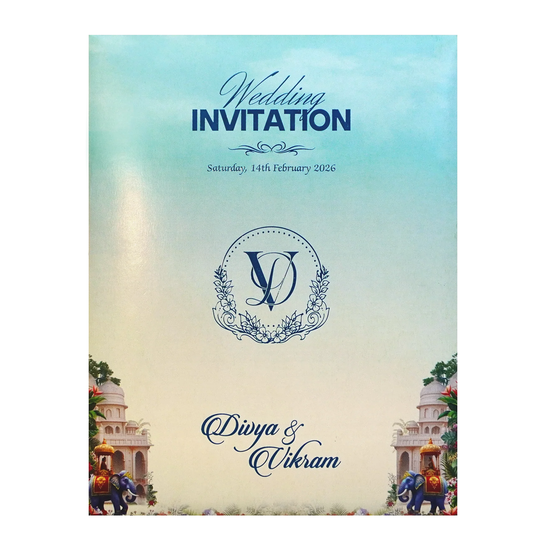 Royal Palace Theme Door Opening Wedding Card-KNKC4086 - Image 4