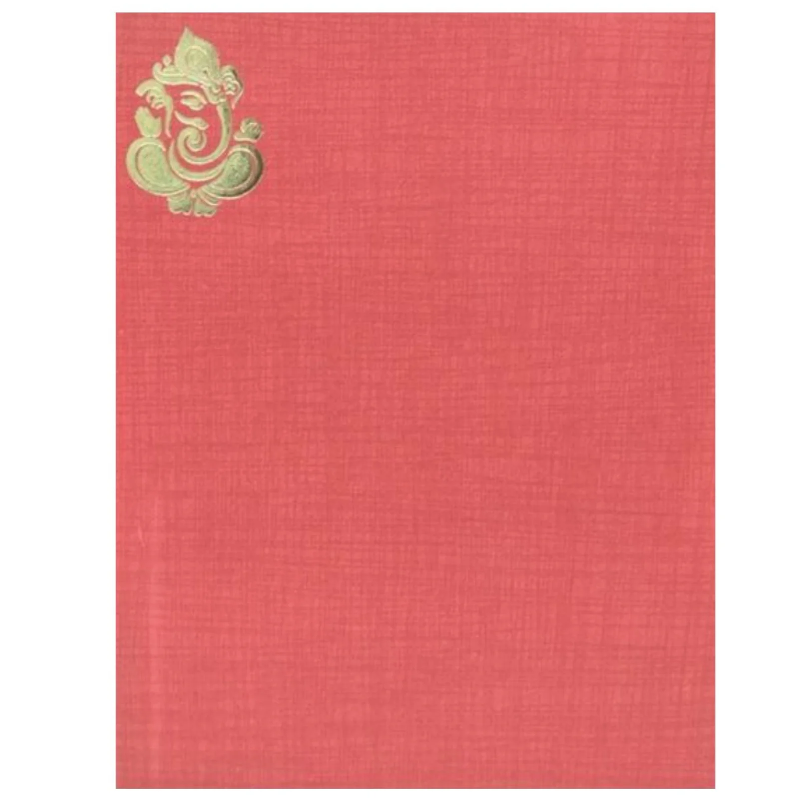 Red Ganesha Invitation Card-KNCM103R - Image 4