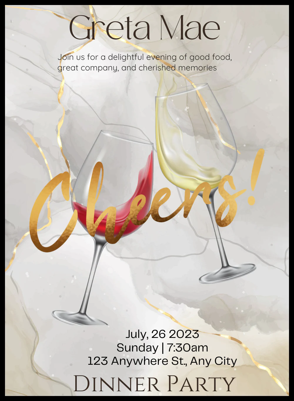 Rustic Charm Dinner Party Invitation-AADNI016