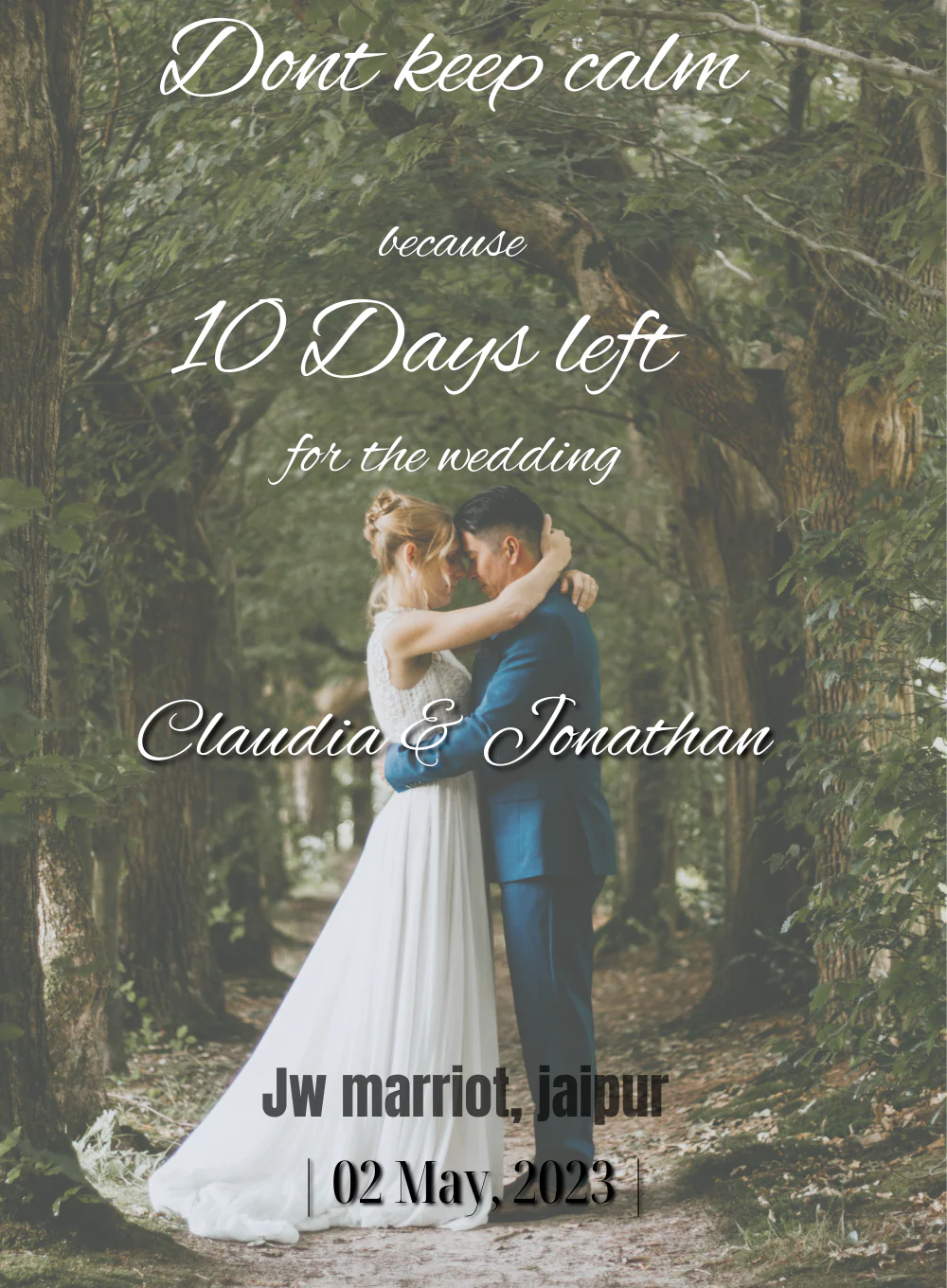 Rustic Wooden Countdown Invitation-AACDI004