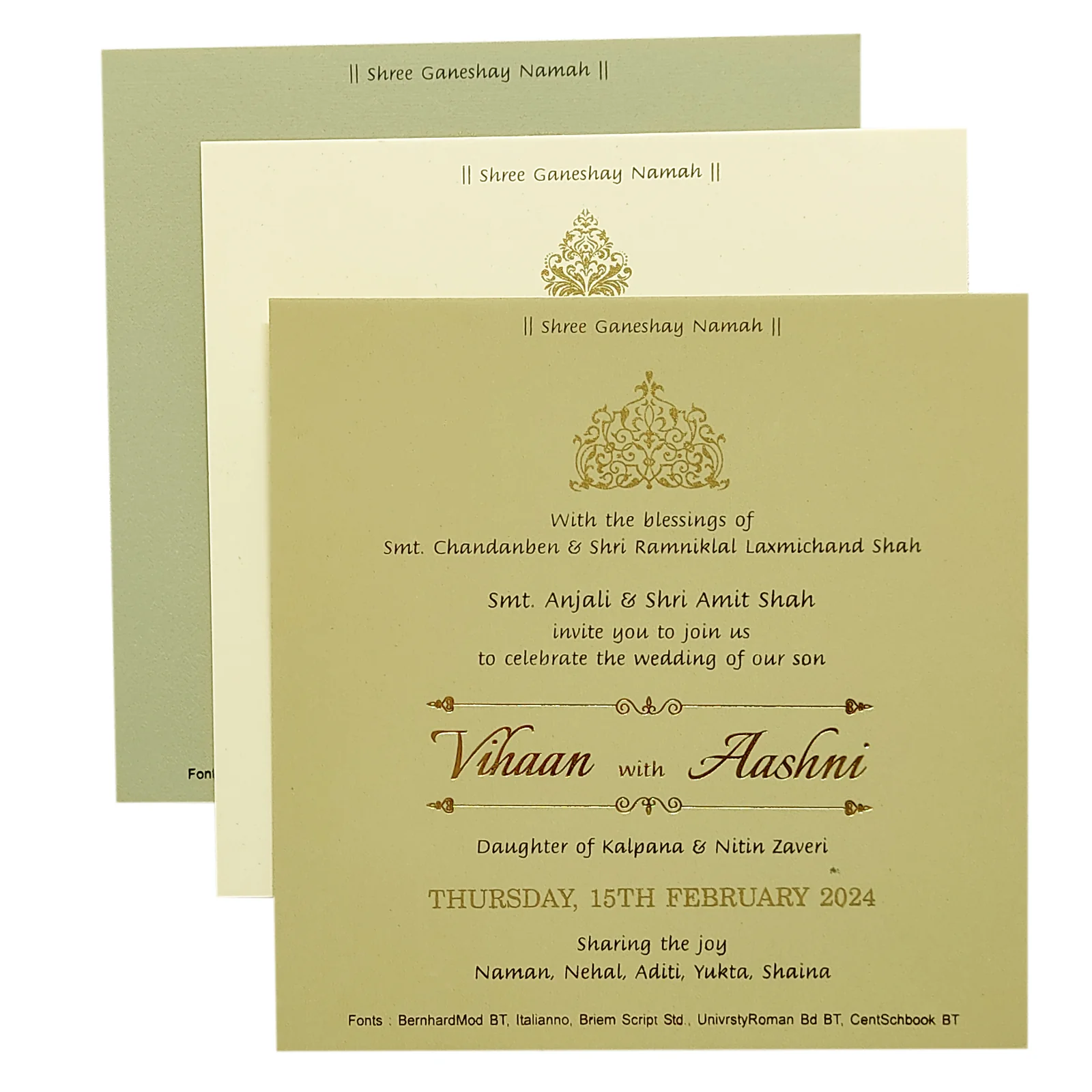 Sandal Door Padded Invitation Card-KRC29680 - Image 5