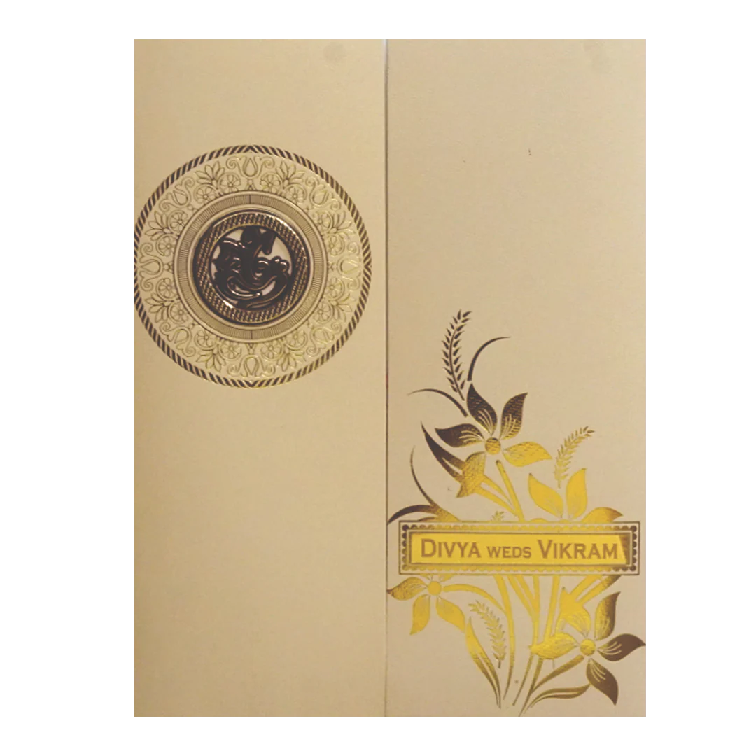 Sandal Floral Door Invitation Card-KNZ7203S - Image 3