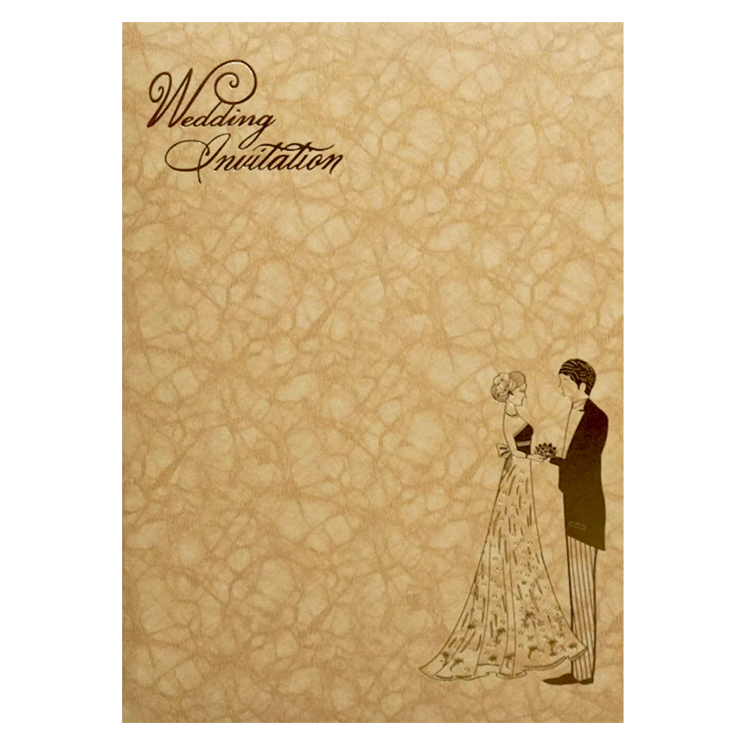 Shiny Golden Wedding Card-KNKR035B - Image 3