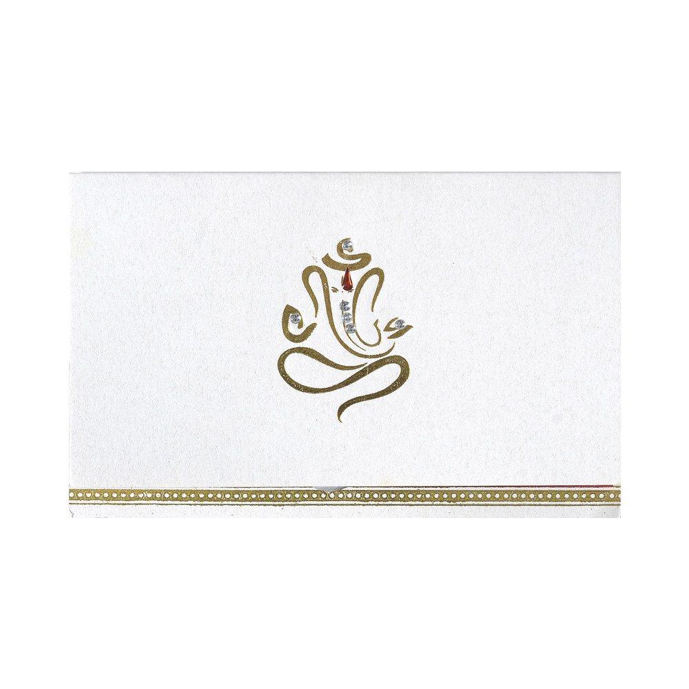 Shwetha Ganesha Inaugural Personal Wedding Invitation Card-KNK1908 - Image 2
