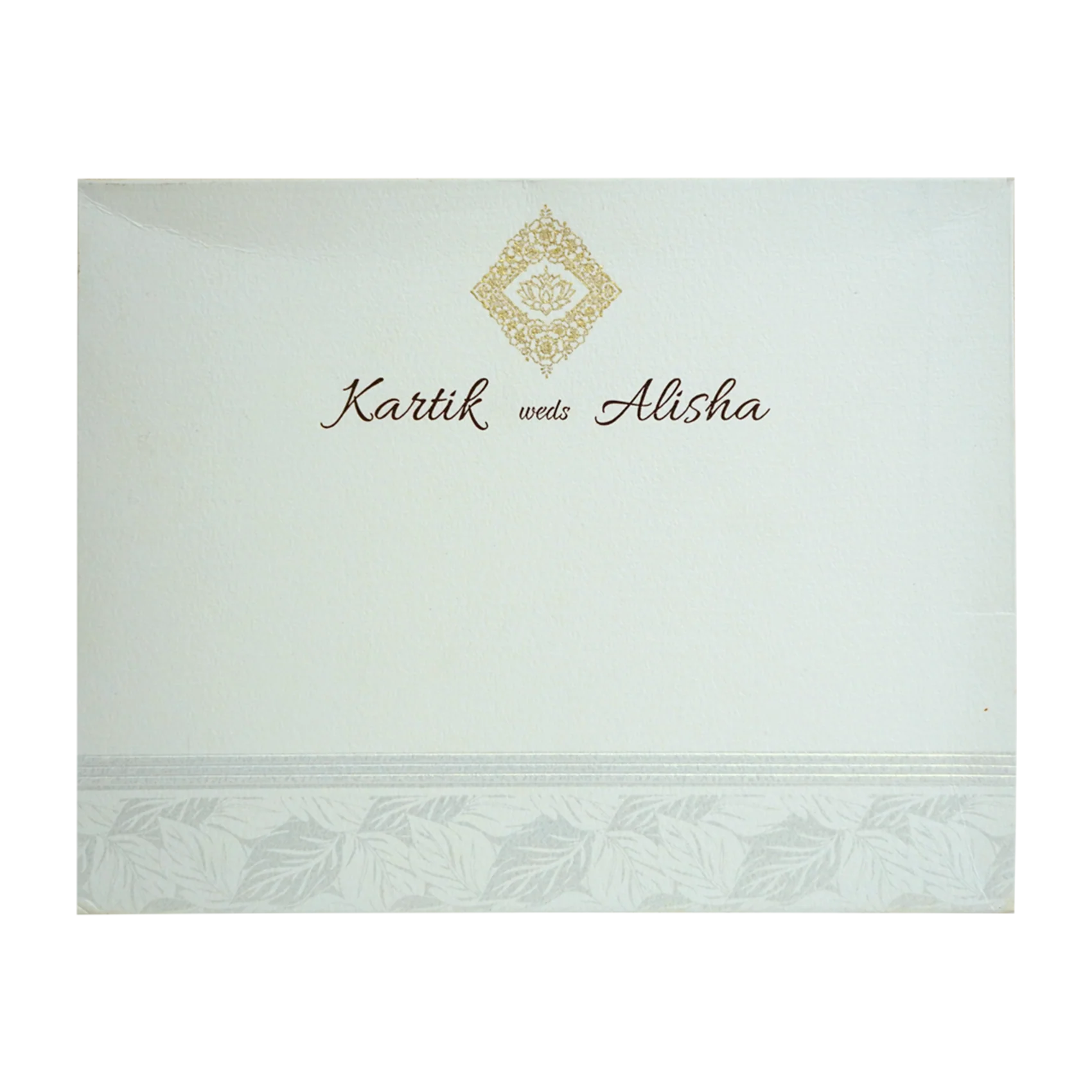 Silky White Wedding Card-KRC30150 - Image 4