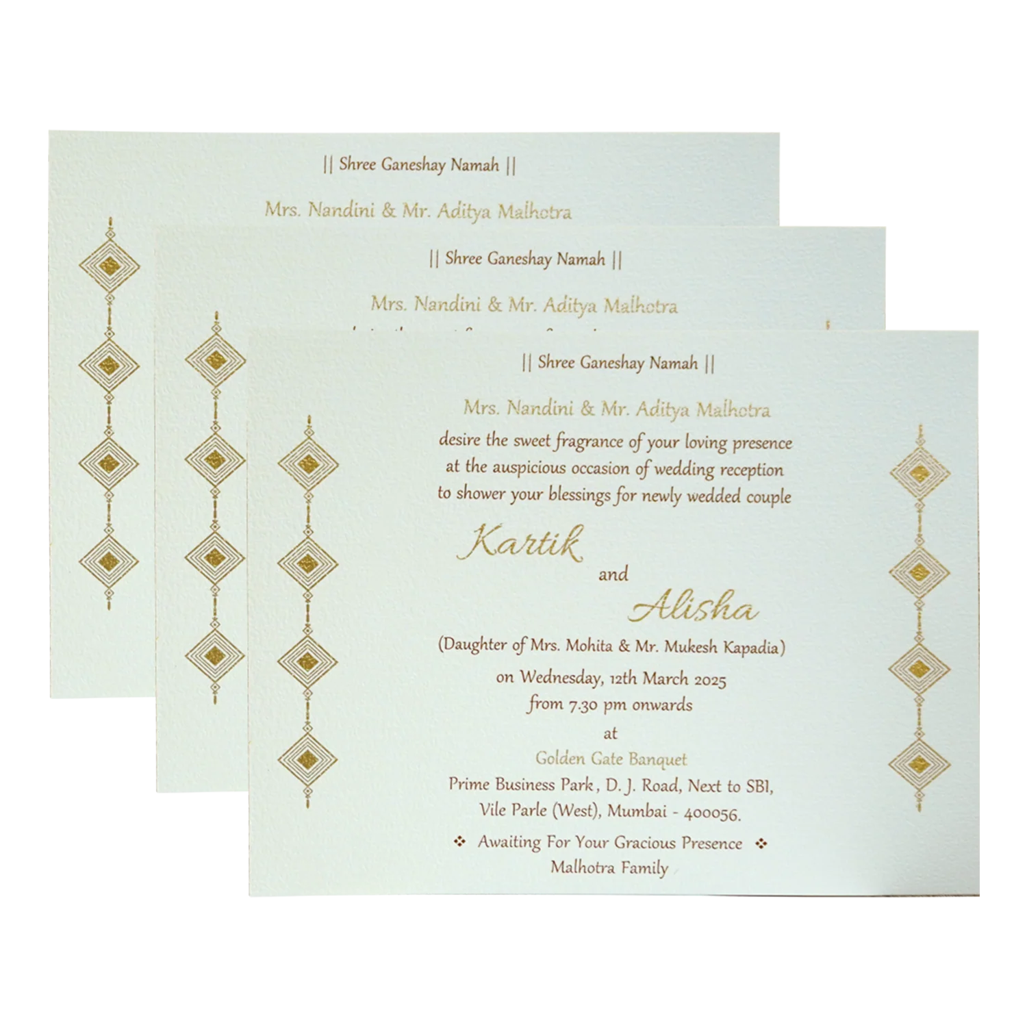 Silky White Wedding Card-KRC30150 - Image 5