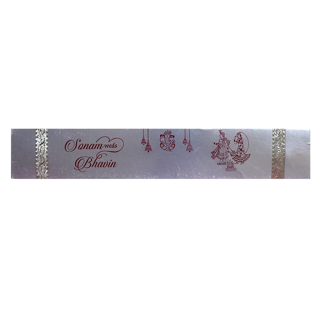 Silver Premium Scroll Invitation-KJTS0026 - Image 3