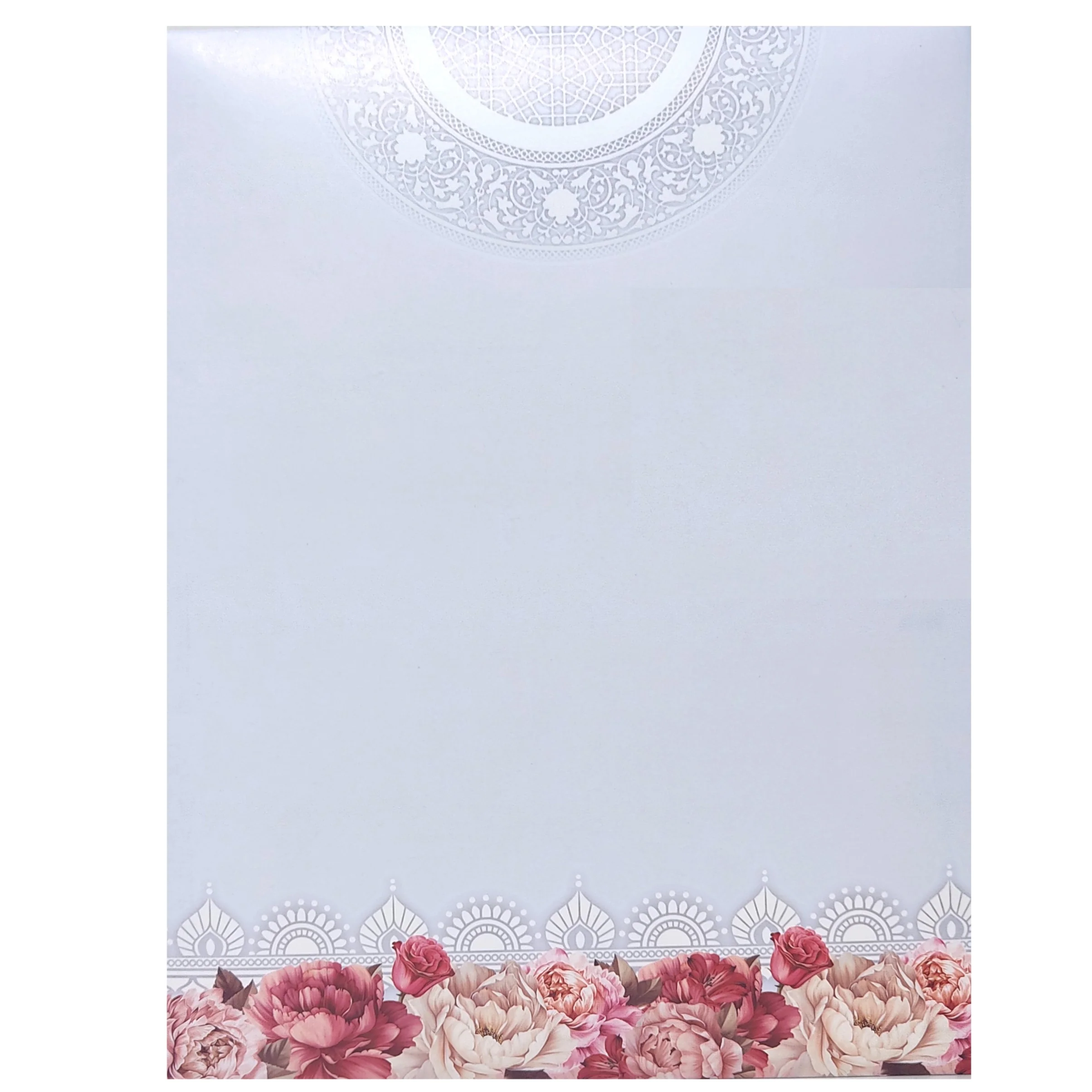 Sky Blue Floral Offset Invitation Card-KNKJ1102 - Image 4