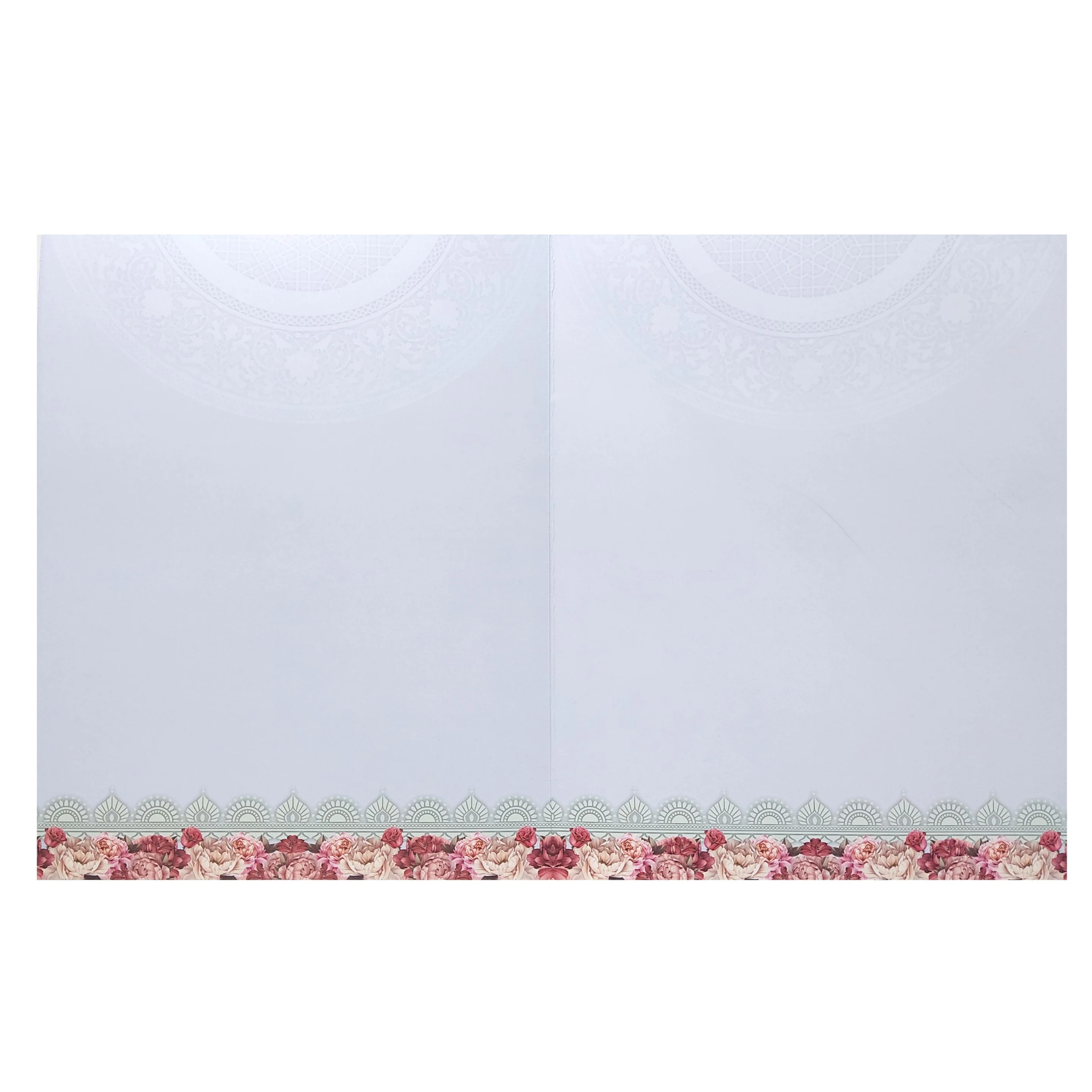 Sky Blue Floral Offset Invitation Card-KNKJ1102 - Image 5