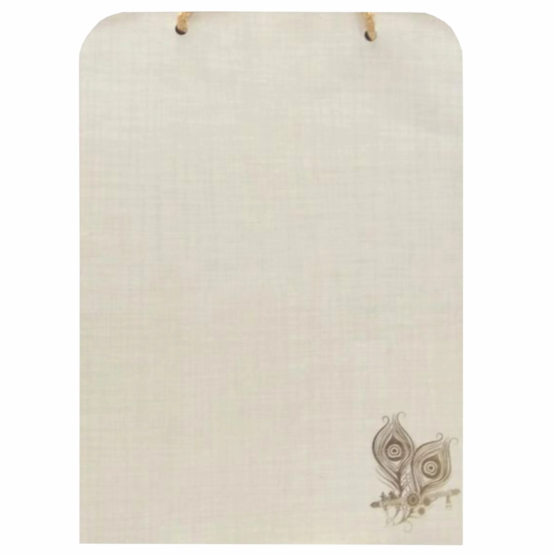 Grey Peacock Feather invitation Card-KNCA205G - Image 4