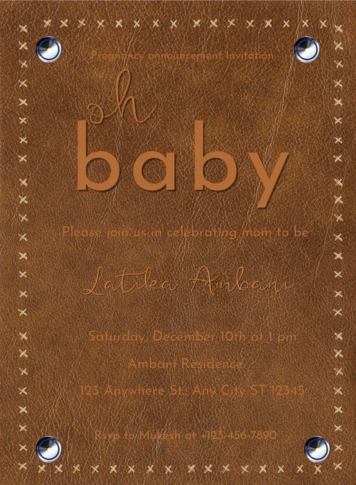 Sweet Theme Pregnancy Announcement Invitation-AAPAI002 - Image 2