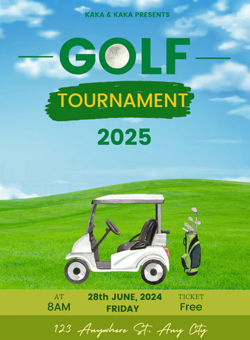 Tee Up golf Invitation-AAGLF003 - Image 2