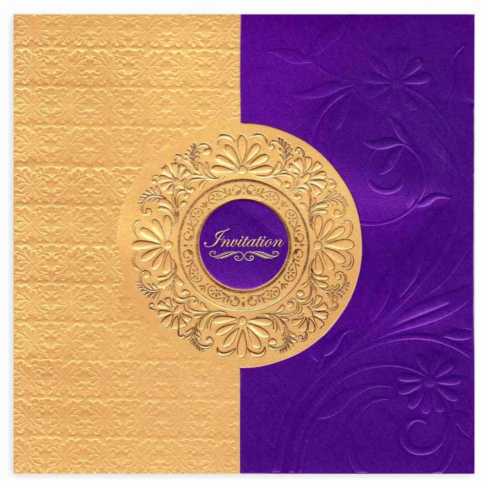 Unique Door Type Violet Shading Personal Wedding Card - KNK2016 - Small (Personal card) - Image 3