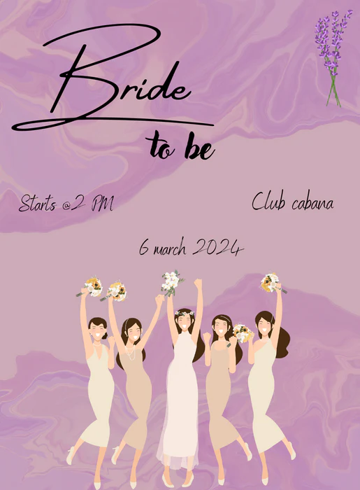 Violet Watercolor Bachelorrette Party-AABCP008 - Image 2