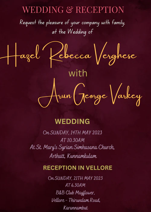 Wedding Invitation Navy Flower Watercolor-EINK0015 - Image 2