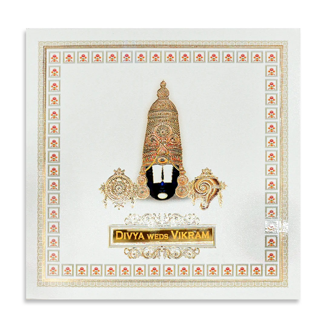 White God Traditional Wedding Card-KNKD8110 - Image 3