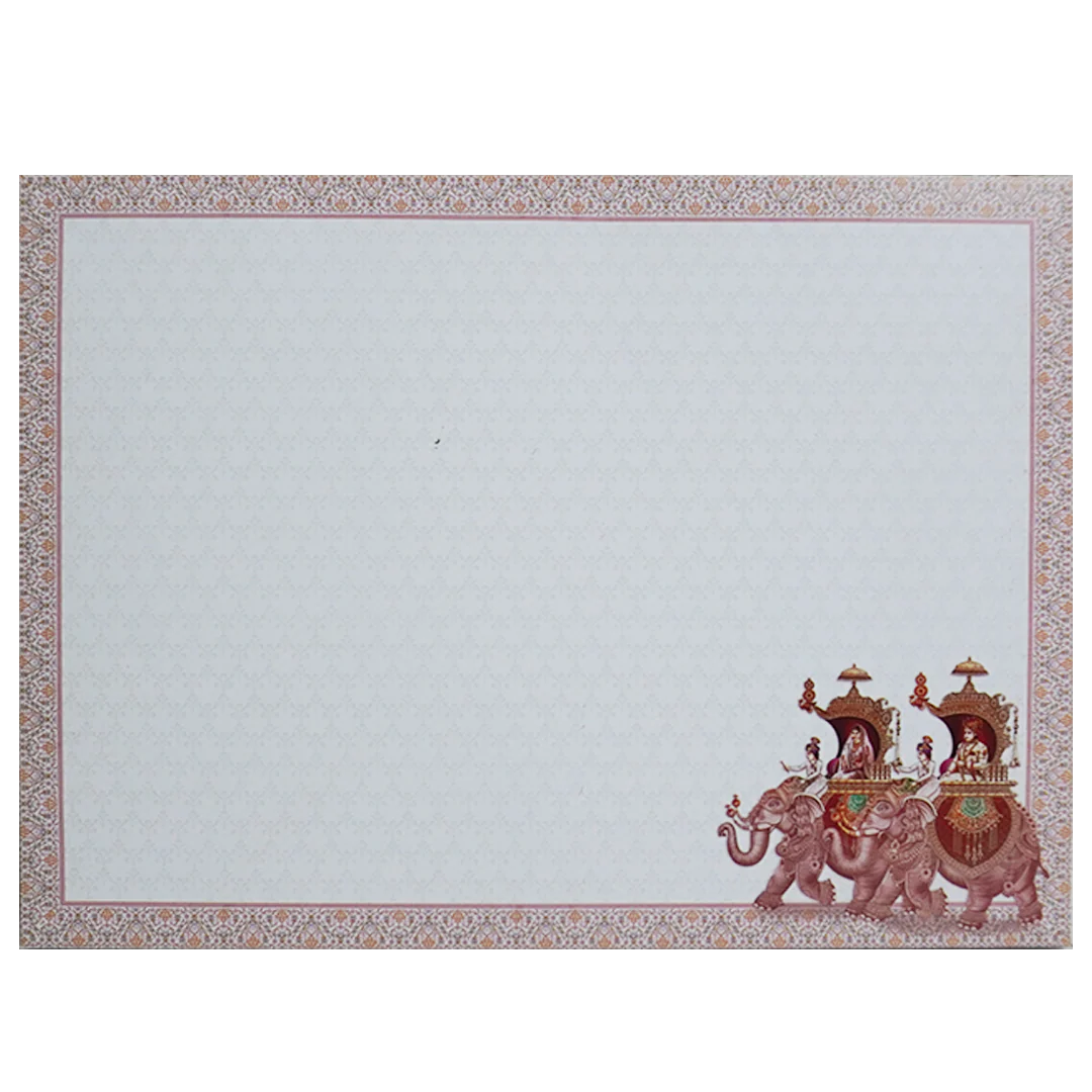 White Door Elephant Wedding Invitation-KAC05090 - Image 4