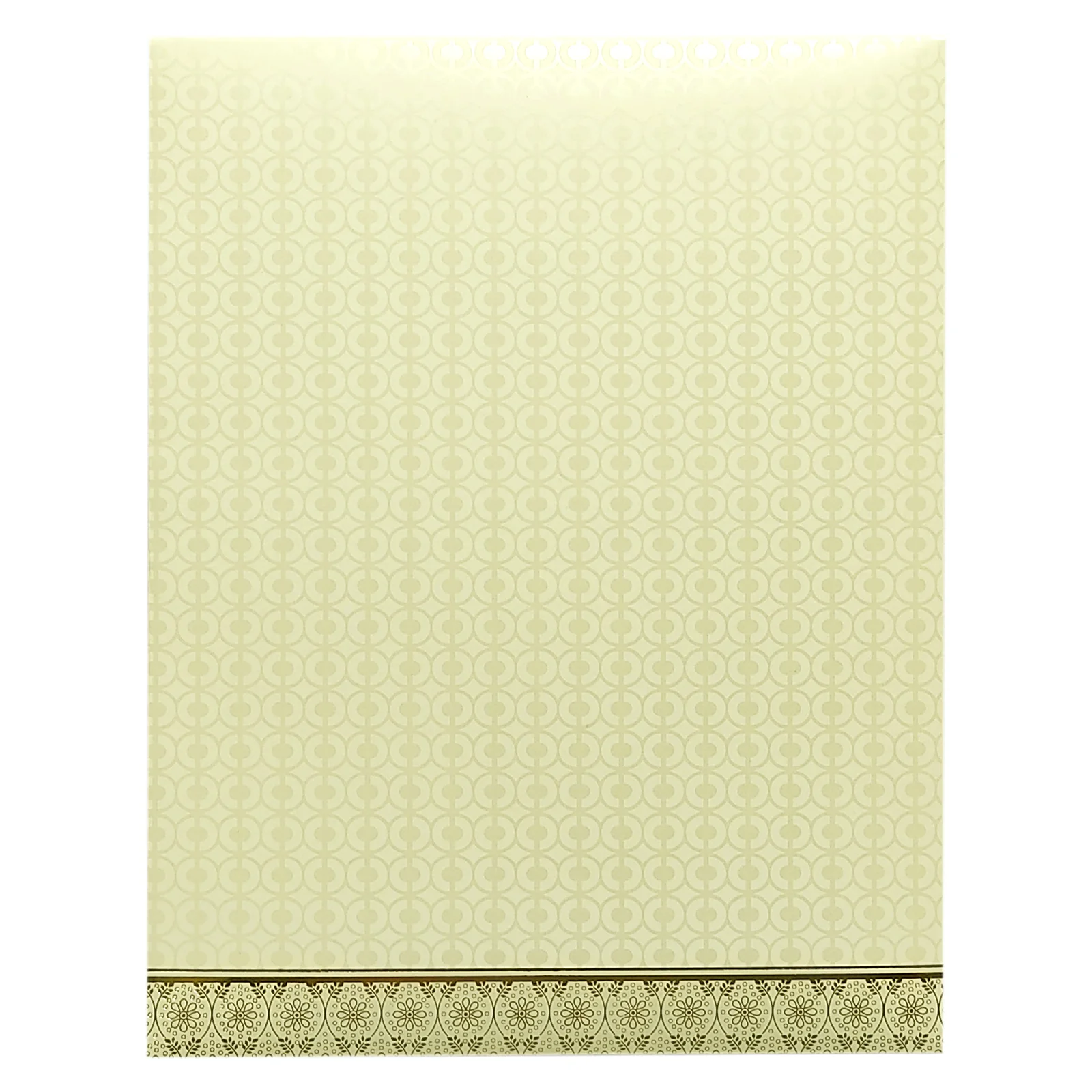 White Embossed Floral Invitation Card-KNK4106W - Image 4
