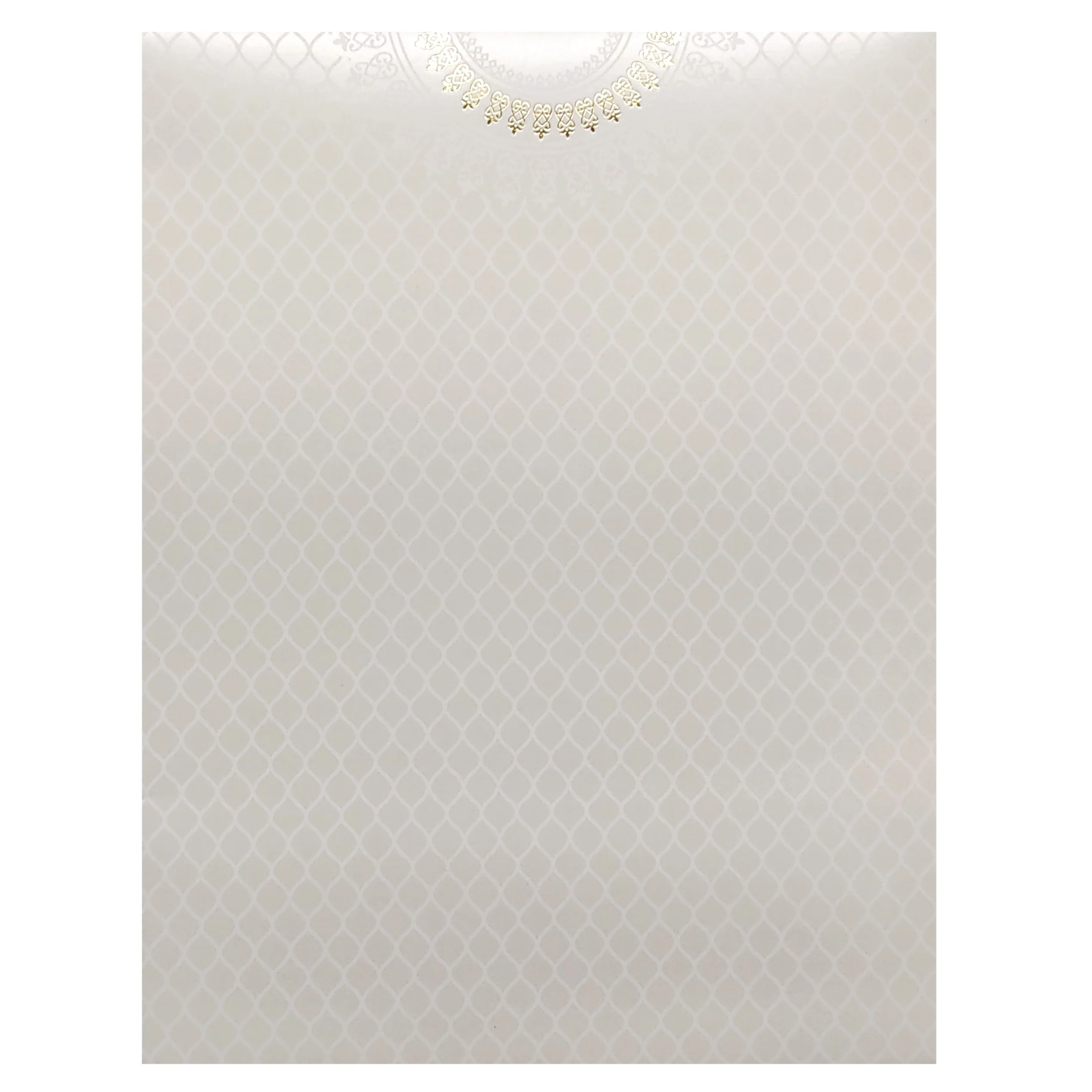 White Embossed Invitation Card-KNK4103W - Image 4