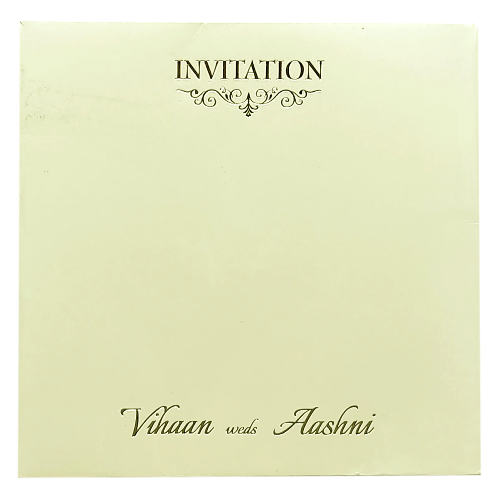White Embossed Padded Invitation Card-KRC29730 - Image 4