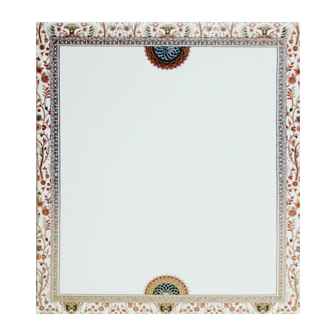 White Floral Pattern Padded Invitation Card-KAC05760 - Image 4