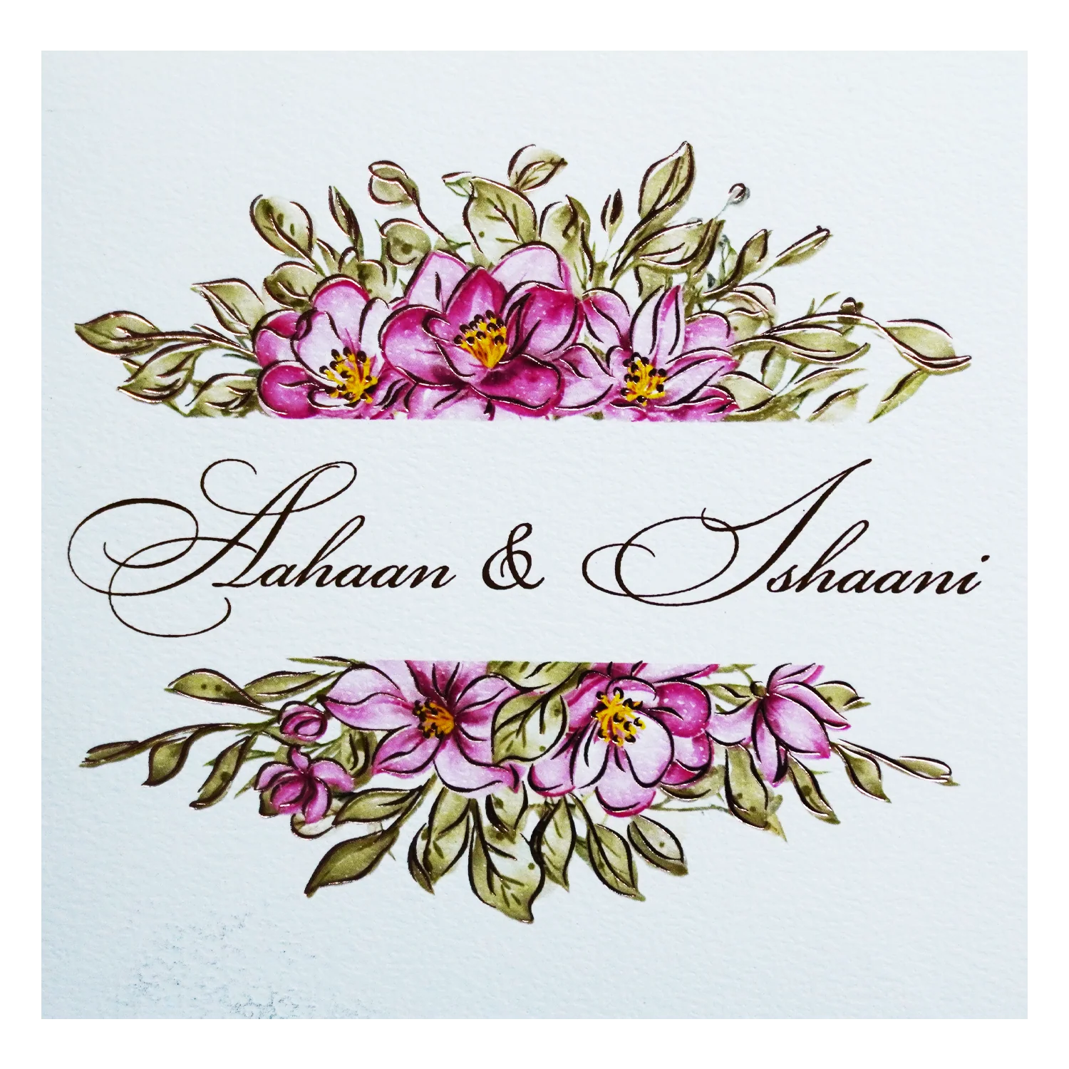 White Floral Theme Invitation-KRC30320 - Image 3