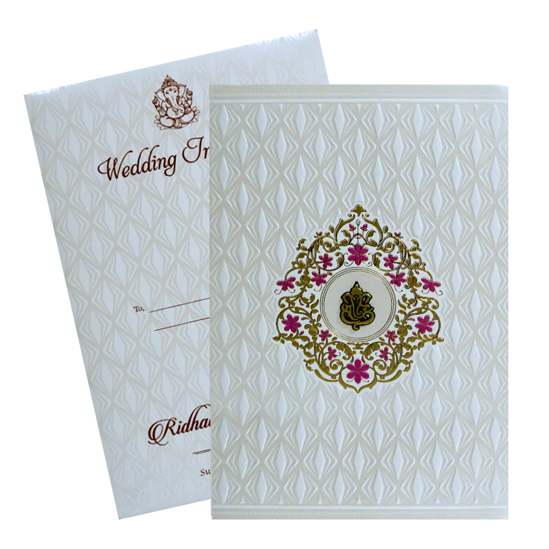 White Floral Invitation Design-KVN07200 - Image 2