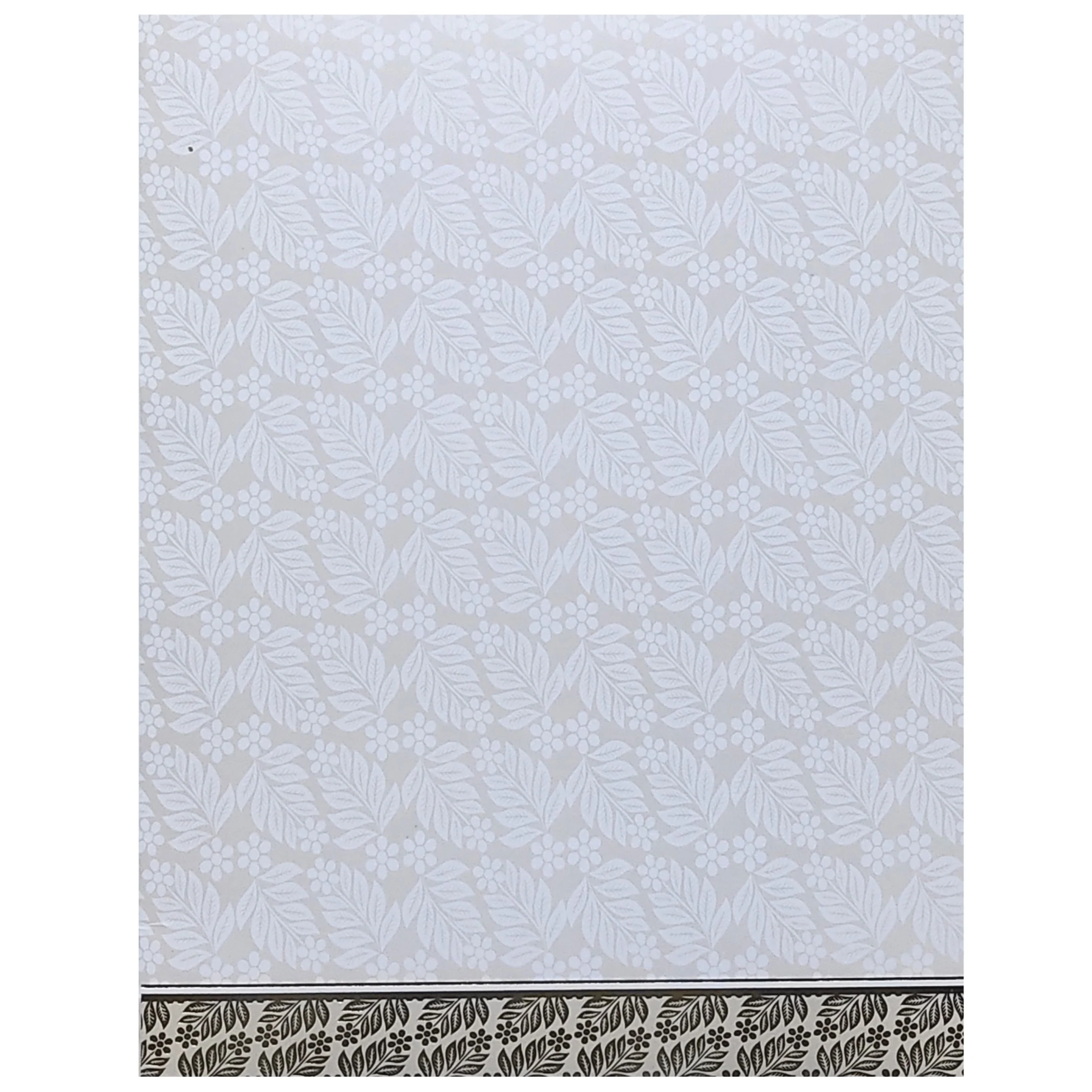 White Ganesha Embossed Floral Wedding Card-KNK9202W - Image 4