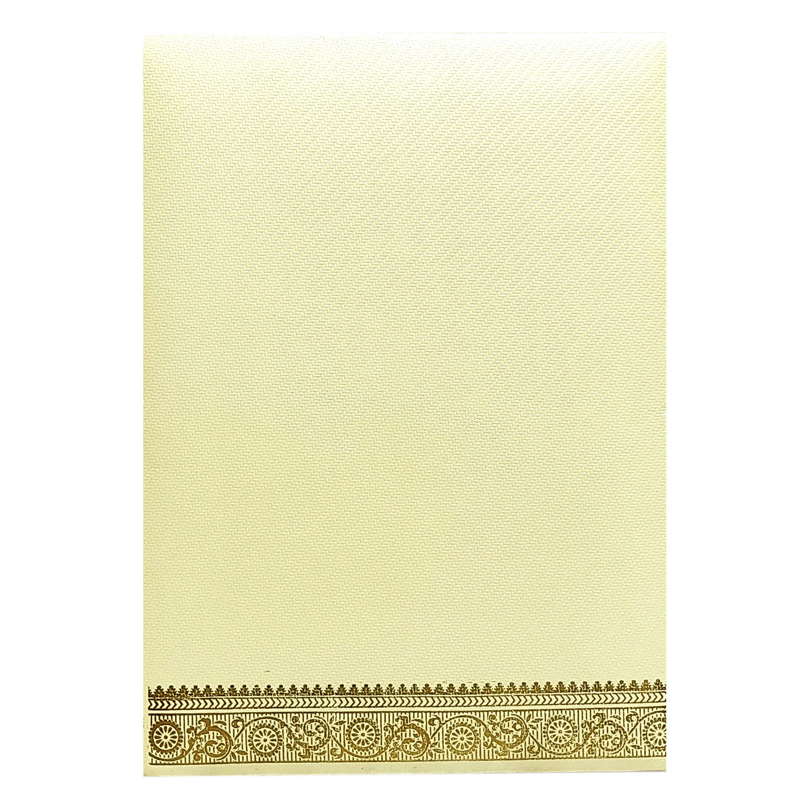 White Ganesha Foil Invitation Card-KNKTW026 - Image 4