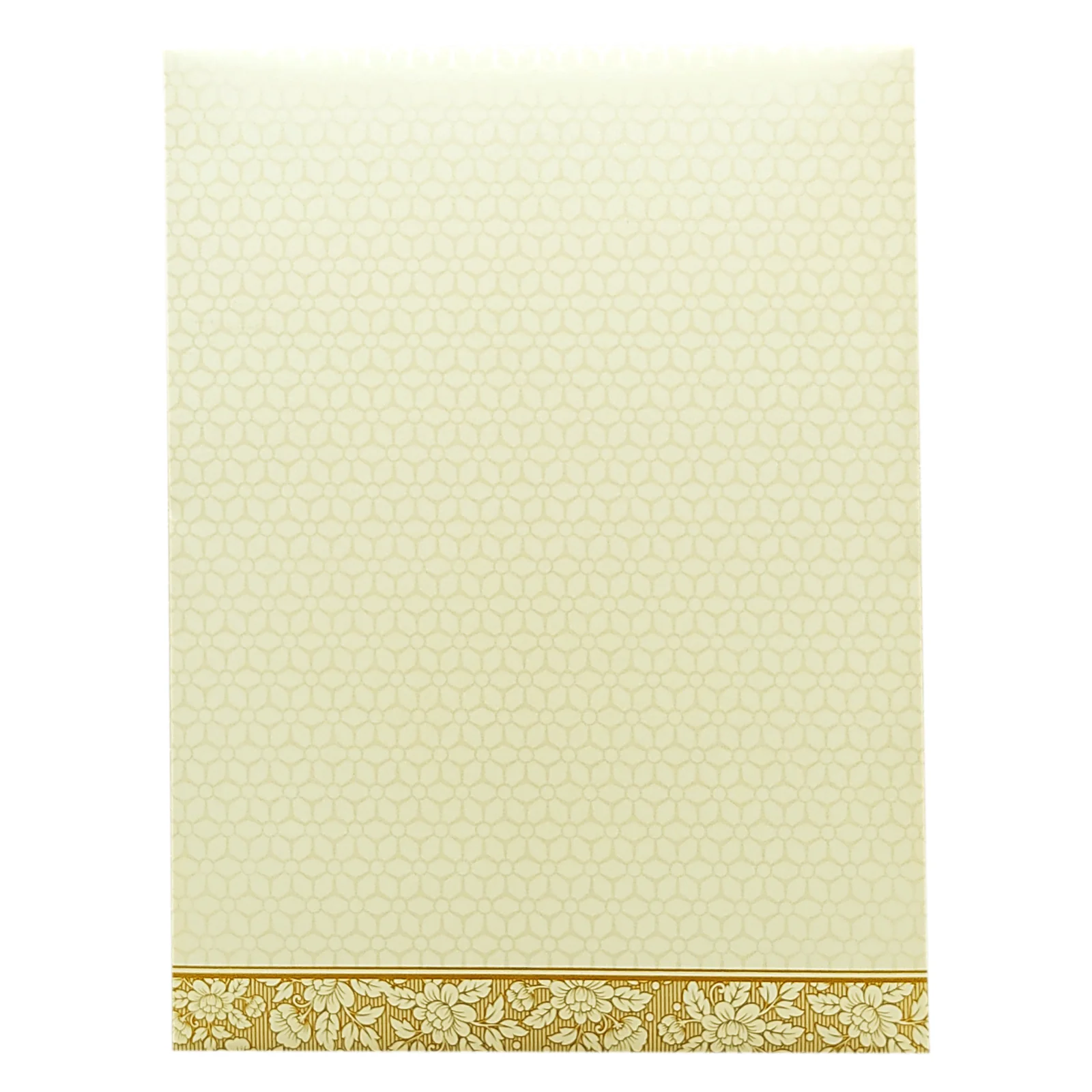 White Gold Floral Invitation Card-KNK7066W - Image 4