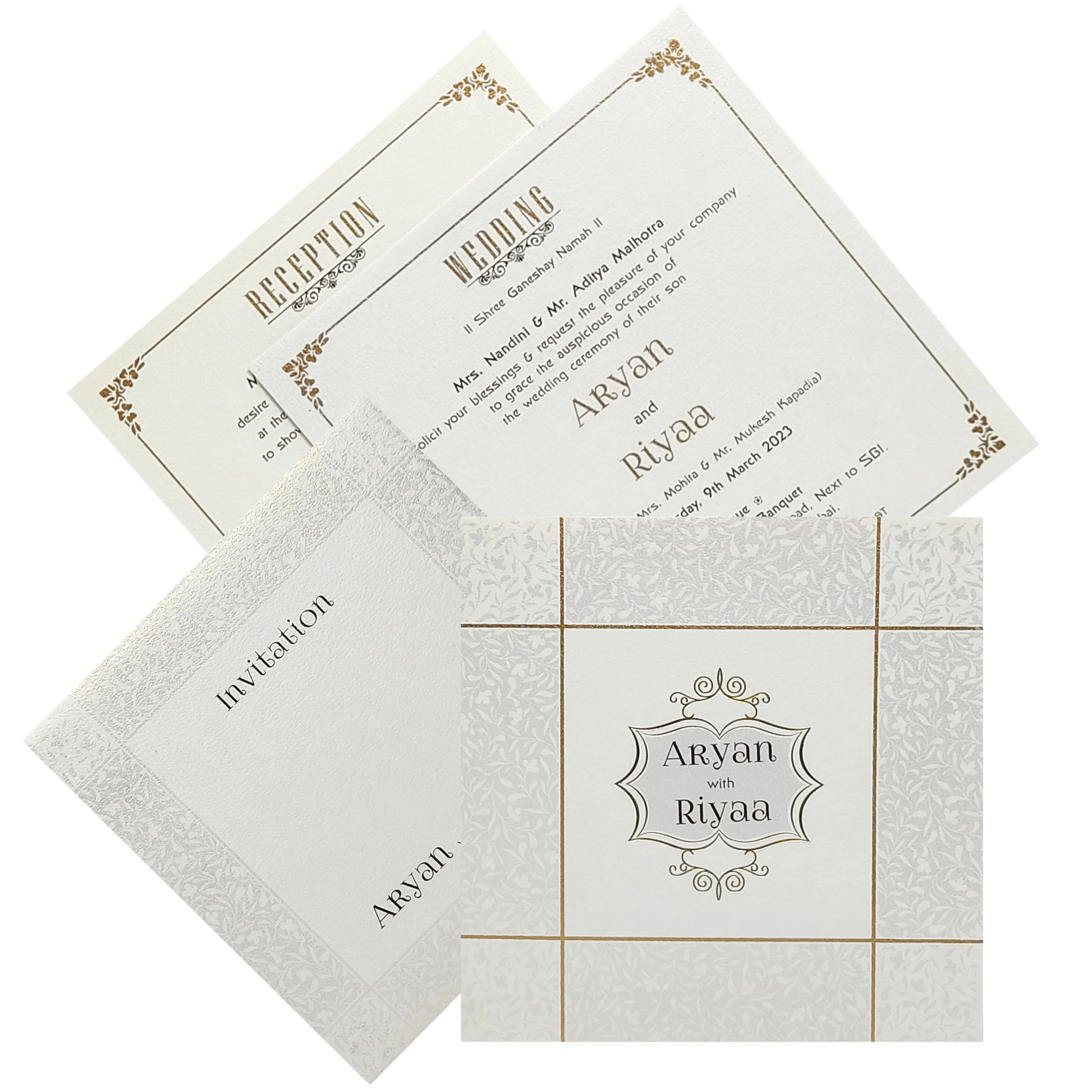 White Invitation Card-KRC28330